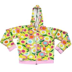 Vintage Lilly Pulitzer Girl’s Daisy Floral Terrycloth Hooded Jacket size 10